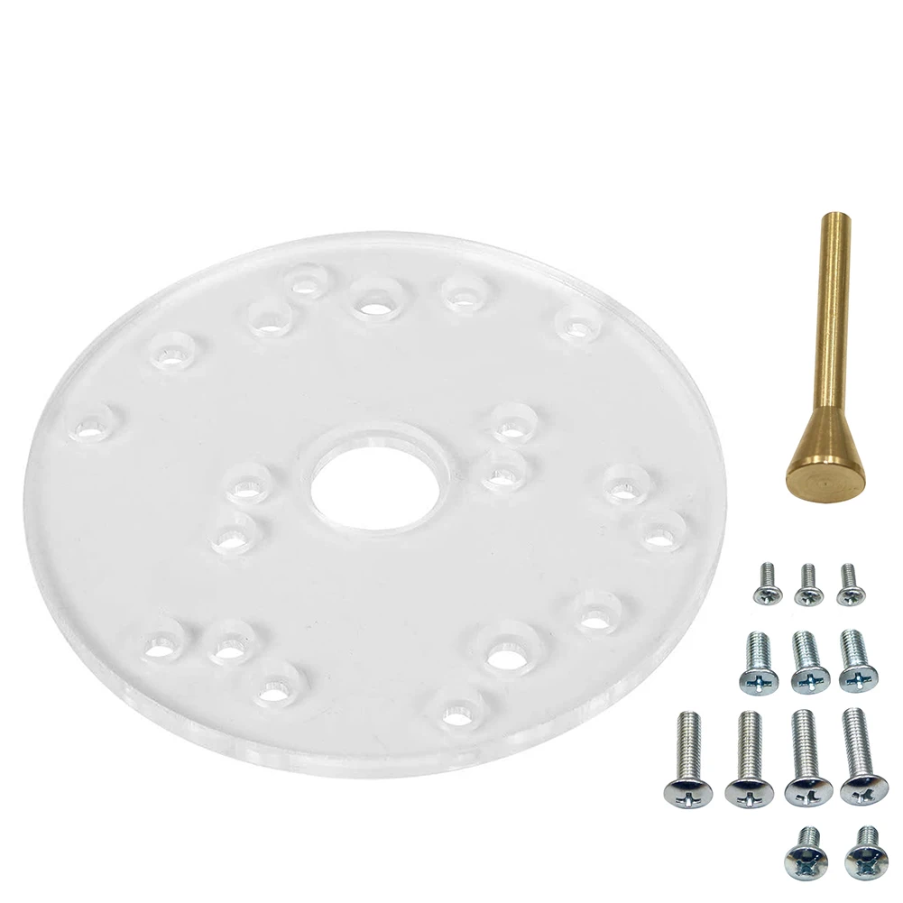 Acrylic Universal Bench Router Base Plate Kit With Centering Pin For ...