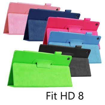

New Arrival Waterproof PU Leather Folio Stand Case Cover Holder For Amazon Kindle Fire HD 8 Tablet Full Body Protective Hot