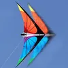 Outdoor Sport For Adults Power Stunt Kite Dual Line 1.8/2.4m Triangle Kite Good  Flying Toys With Handle And Line Sports Beach 5