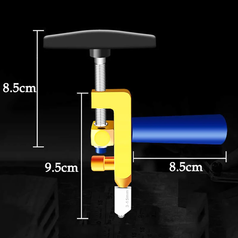 8Pcs 2 In1 Ceramic Tile Glass Divider Cutting Tool Glide Glass Tile Cutter Portable Construction Cutter Tool Diamond Cutting 4