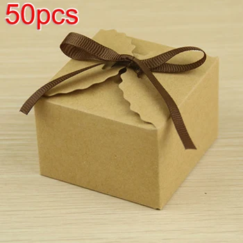 

50Pcs Mini Paper Box Candy Packaging Gift Boxes For Chocolate Wedding Party Anniversaries Engagements