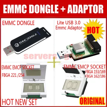 

2020 NEW Original EMMC DONGLE+Lite USB3.0 SuperSpeed eMMC Reader+EMMC/EMCP Socket( FBGA 153/169/162/186 ,FBGA 221/254)For UFI BO