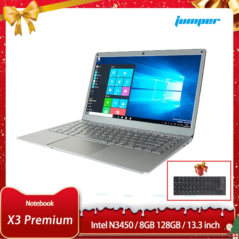 Джемпер EZbook X3 ноутбук премиум класса 13 3 дюймов 1080P IPS Дисплей Apollo Lake Intel N3450 8 Гб 128 памяти на носителе eMMC