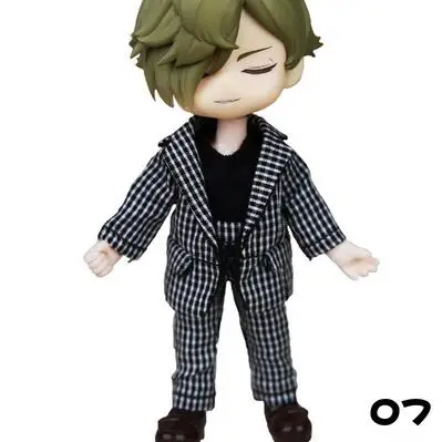 M0084 детская игрушка ручной работы 1/12 ob11 кукла blyth BJD/Аксессуары для кукол SD GSC клетчатый костюм для мальчика 3 шт./компл - Цвет: 7