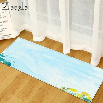 

Simple Printed Kitchen Mat Long Living Room Carpet Hallway Doormat Bedside Floor Mat Anti-slip Water Absorption Bathroom Rugs
