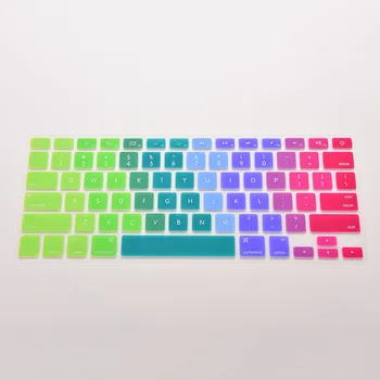 

Soft Silicone Rainbow Keyboard Cover Skin for laptop Macbook Air Pro 13"15"17"
