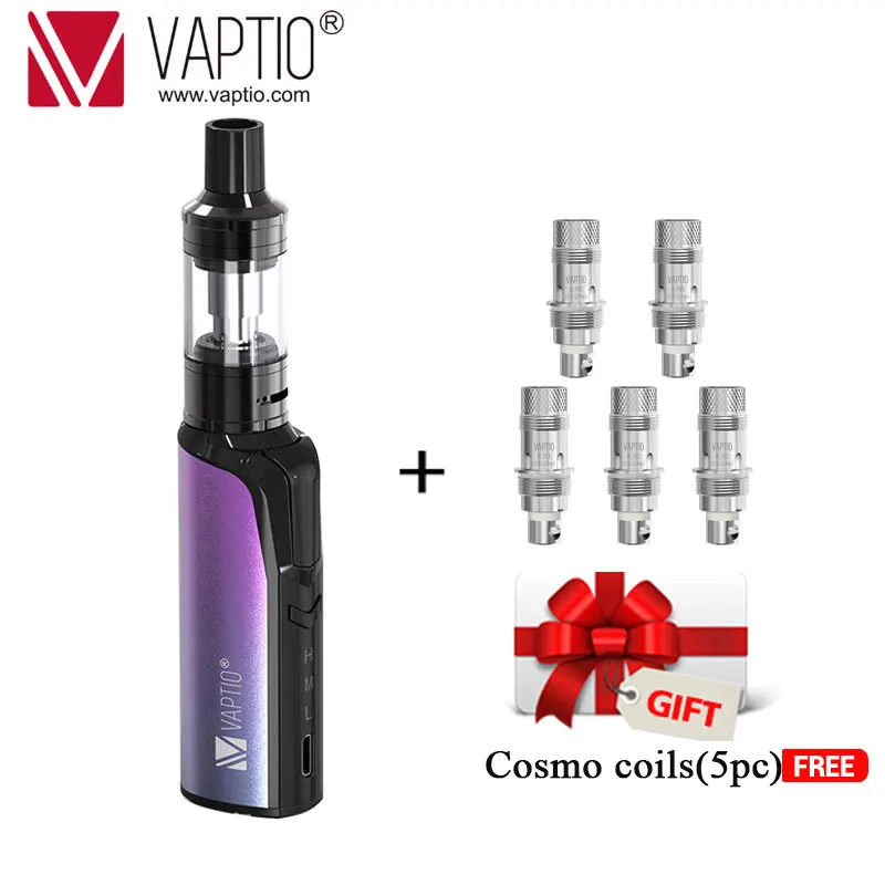 purple Подарок, 5 шт., набор для электронных сигарет Vaptio Cosmo, Vape ручка, встроенный аккумулятор, 1500 мА/ч, набор для электронных сигарет, 2,0 мл, Cosmo Атомайзер - Цвет: purple