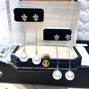 

Popular Flower 925 Sterling Silver Base Stud Earrings Settings Findings Mountings Parts for Pearl Jade Corals Stones Beads