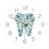 Dentistry Tooth Wall Clock Dental Care Symbols Acrylic Hanging Clock Quiet Movement Wall Watch Dental Department Decor Wall Sign 1