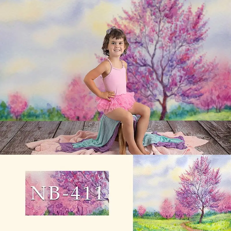Фон для фотосъемки новорожденных с изображением белого облака и неба для студийной портретной фотосъемки винилового пола - Цвет: NB-411