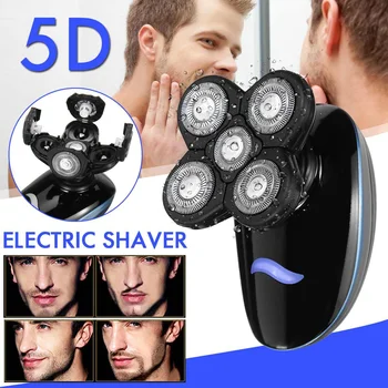 

5D 5 in 1 Rechargeable Electric Shaver Five Floating Heads Razors Hair Clipper Nose Ear Hair Trimmer Men Facial Cleaning Brush