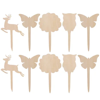 

20 Pcs Wooden Sign Plant Labels Gardening Blank Handwriting Plant Sign Tags for Garden Use (Butterfly/Fawn/Owl/Flower Shape, Eac