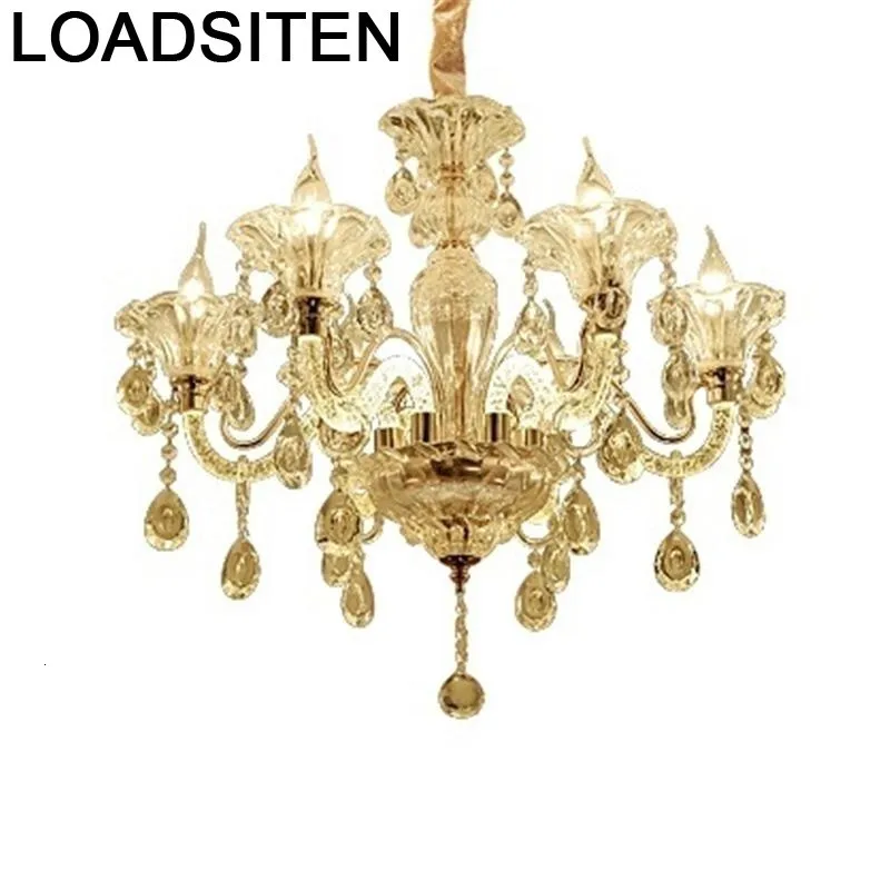 Vintage Light Hang Crystal Lampadari Moderni Chandelier Luminaire Suspendu Deco Maison Lampen Modern Luminaria Hanging Lamp