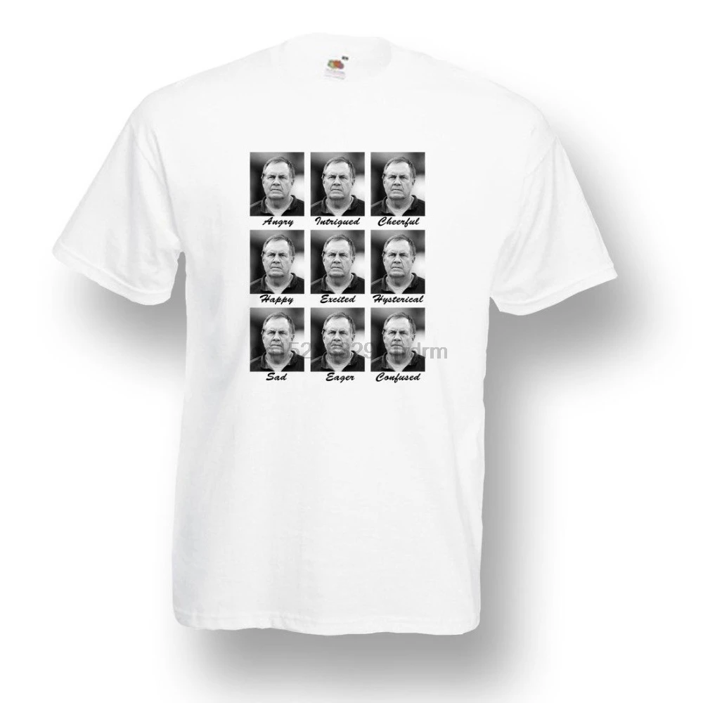 Новинка 2018 футболка Билла беличика с выражением лица английская забавная
