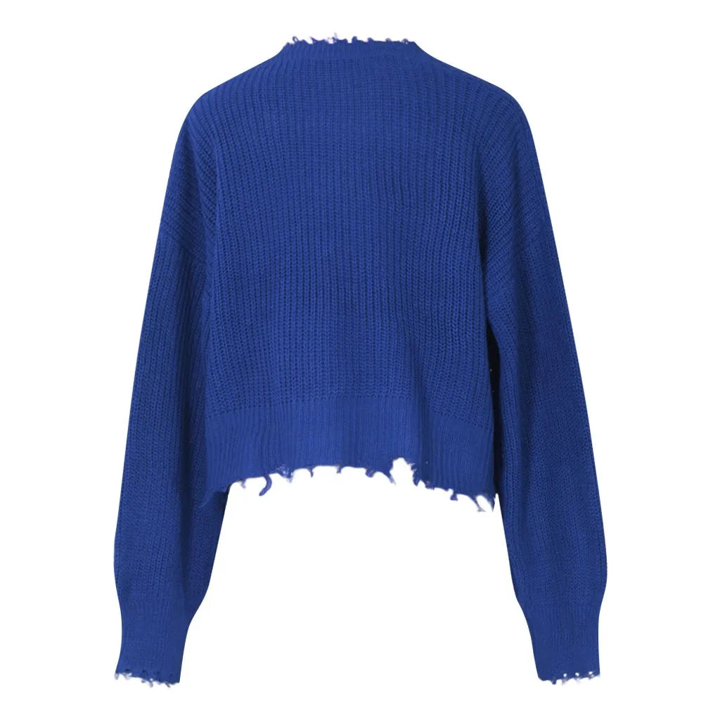 TELOTUNY/распродажа, осенне-зимний женский вязаный свитер с v-образным вырезом, повседневный мягкий полувер, модный топ, блузка L0807
