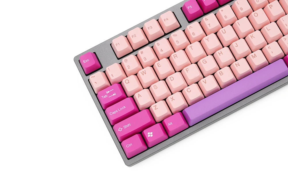 Taihao abs двойная съемка keycaps для diy игровой механической клавиатуры цвет розовый пурпурный фиолетовый 104 108 анис