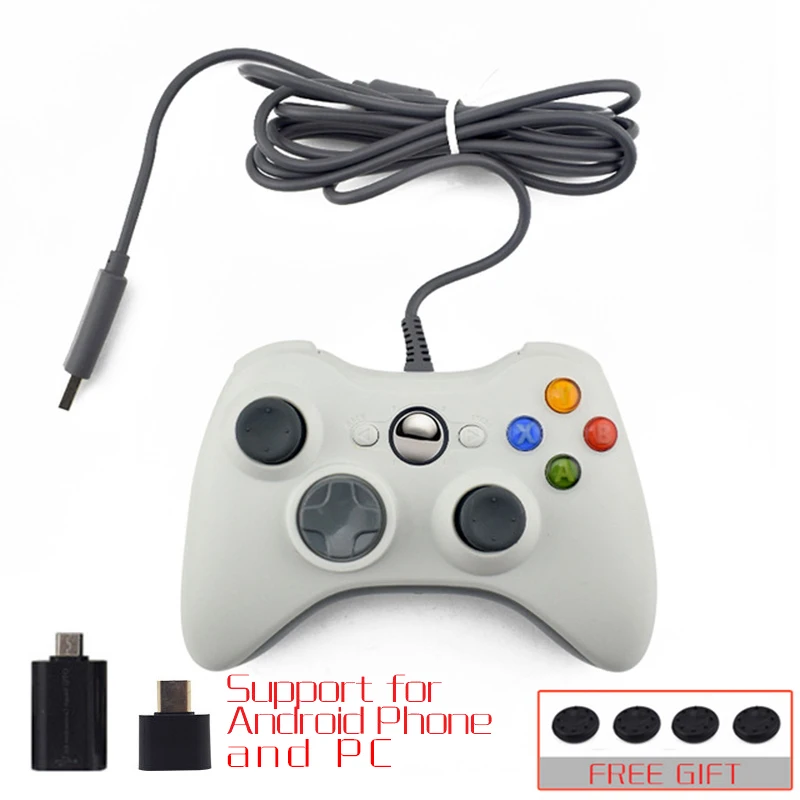 white-support phone Данных лягушка USB проводной геймпад для Xbox 360/тонкий контроллер для Windows 7/8/10 microsoft ПК контроллер Поддержка для паровой игра - Цвет: white-support phone