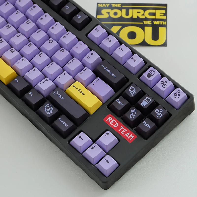 Gmk Taro Keycaps Grupo Sublimação de Tintura Pbt Cherry Profile Key Caps 2u 1.75u Shift Iso Enter 6u 6.5u 7u Barra de Espaço Conjunto - Imagem 2