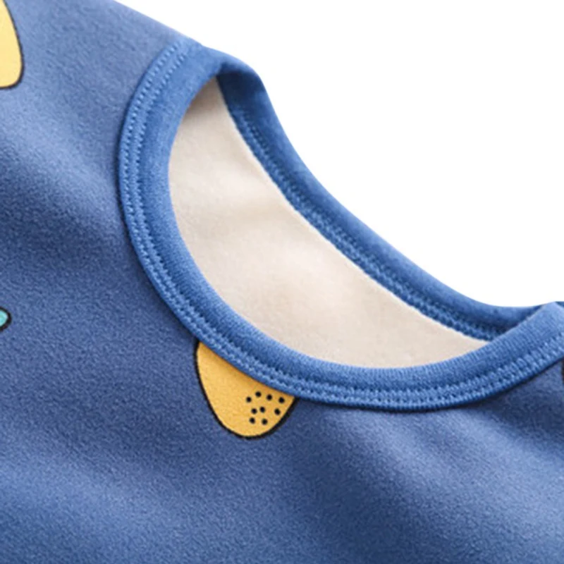 Новая осенне-зимняя повседневная детская бархатная пижама с длинными рукавами и принтом воздушных шаров комплект детской одежды из двух предметов