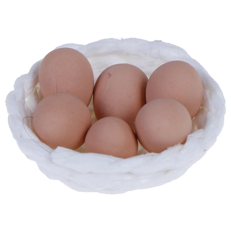1:12 мини яйцо с яйцо гнездо весы кукольный домик Миниатюрные аксессуары кухонная сковорода для яичницы для кукольного дома приготовления пищи игры - Цвет: as pic