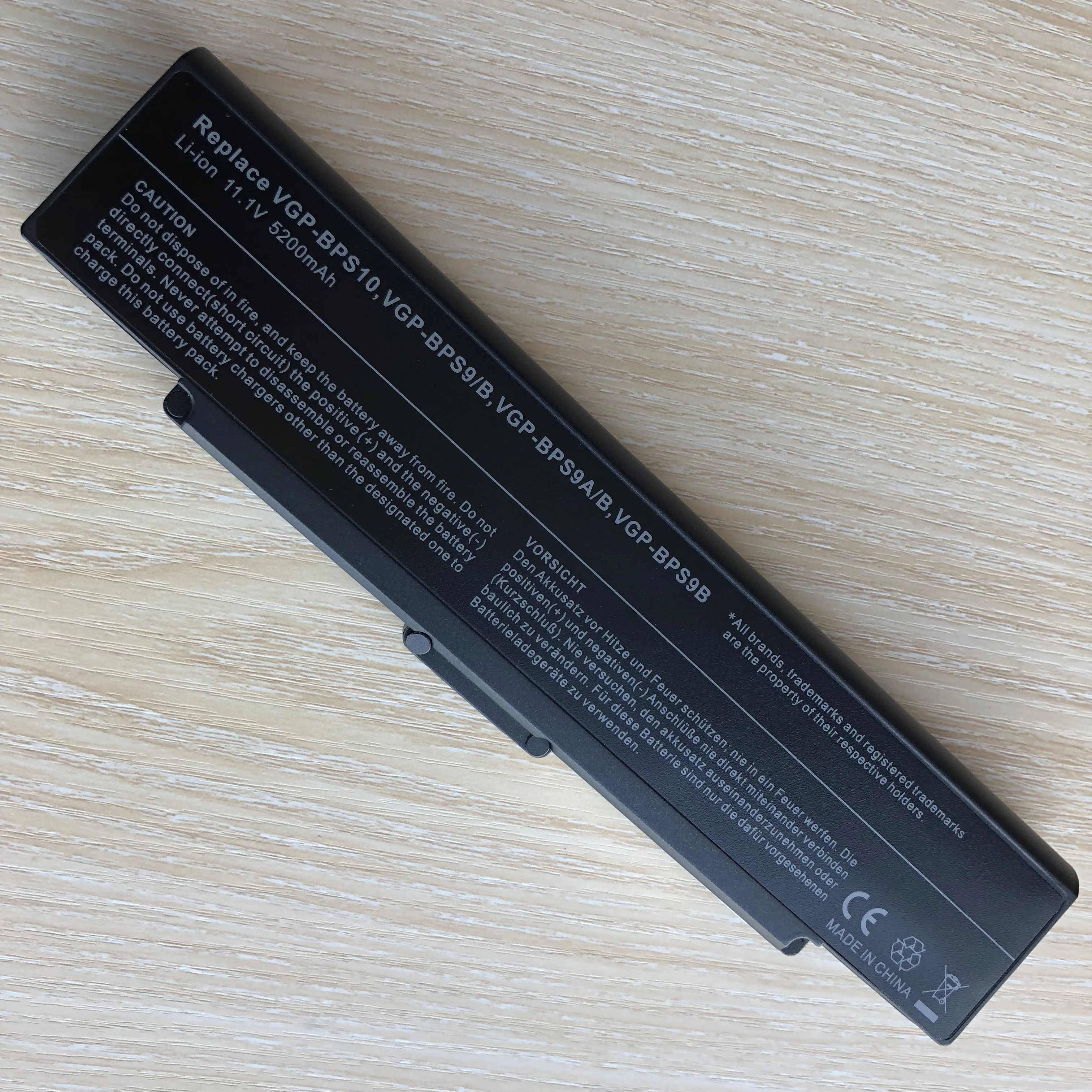 Bateria do Portátil para Sony Vaio Pcg Vgn-ar Vgn-cr Vgn-nr Vgn-sz Series Pn: Vgp-bps9 Vgp-bps9a b Vgp-bpl9 Preto - Imagem 2