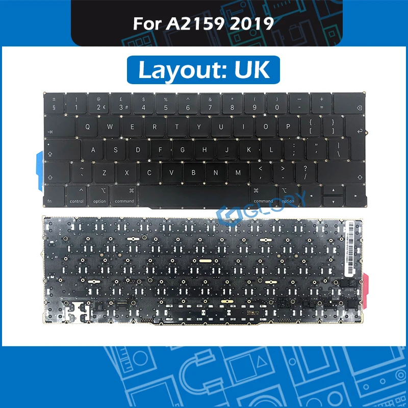 2019 New Laptop Keyboard UK Layout For Macbook Pro Retina 13&quot A2159 Replacement EMC 3301 | Компьютеры и офис
