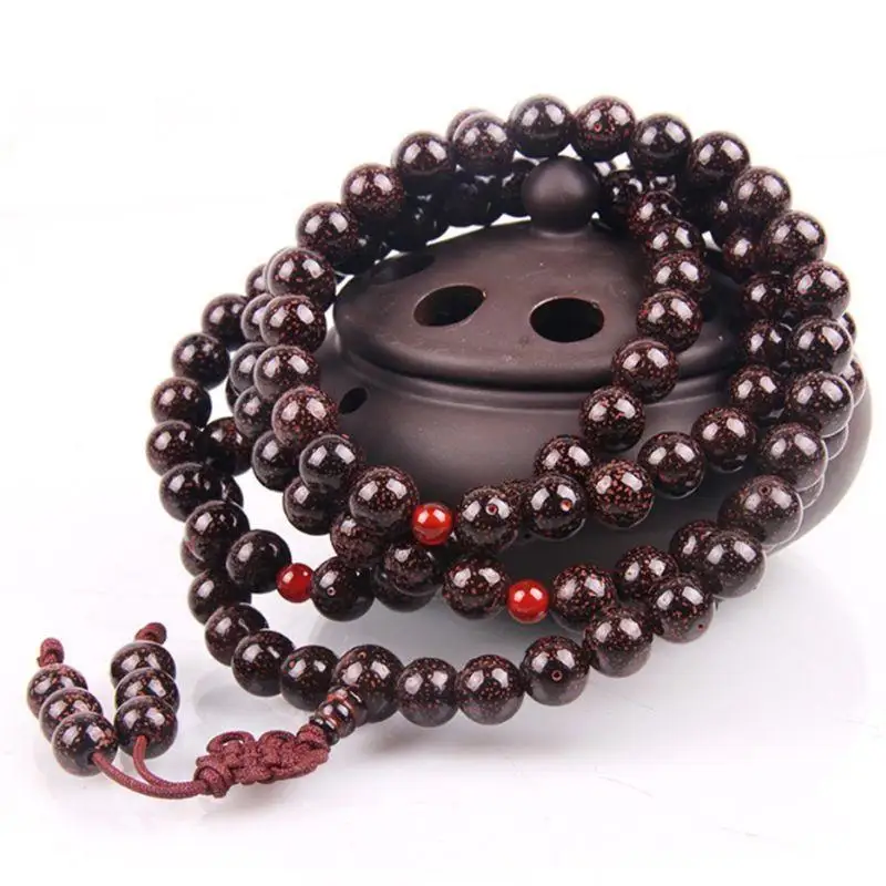 Nepal Moon Stars Bodhi Son Chinese Knot 108 Buddhism Bead Bracelet