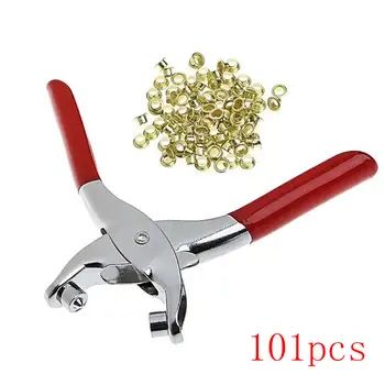 

1 set Eyelet Fabric Punch Pliers Leather Canvas Hole Puncher Tool Scrapbook Eyelet Brass Rings Kit DIY Manual Tools Kit