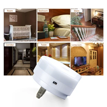 

LED Night Light Sensor Control Night Lamp Energy Saving LED Sensor Lamp EU US Plug Nightlight for Children Kids Bedroom