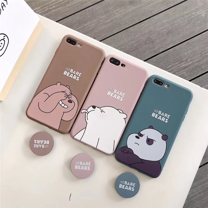 Чехол Meachy для iphone 11 милый чехол-подставка с медведями Pro Max XS XR X 6 6S 7 8 Plus мягкие