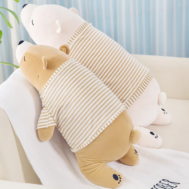 Hot Sale New Short Plush Down Cotton Cute Polar Bear Plush Toy Creative Pillow Polar Bear Doll Children Birthday Gift