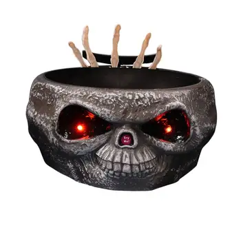 

1PC Fruits Basket Creative Decorative Practical Skull Shape Storage Basket Candy Bowl for Daily Use Decor Halloween