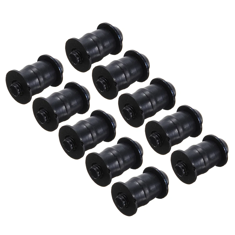 10 x Motorcycle Windscreen Windshield Screen Fairing Well Nut Bolt Screw M5x16mm