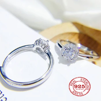 

Ring S925 silvery vibrato, same woman, four paw inlaid zirconium Korean version of tiktok ring, hand jewelry.