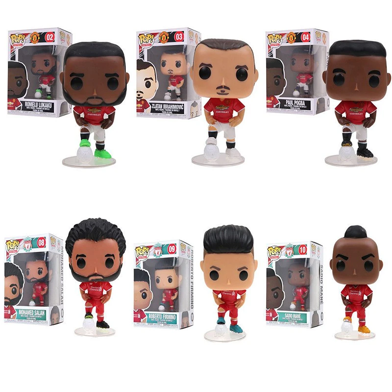 Funko POP Liverpool estrellas de fútbol Manchester United Firmino Sadio  Mane Mohamed Salah Lukaku Ibrahimovic Pogba figura de acción de  juguete|Figuras de acción| - AliExpress