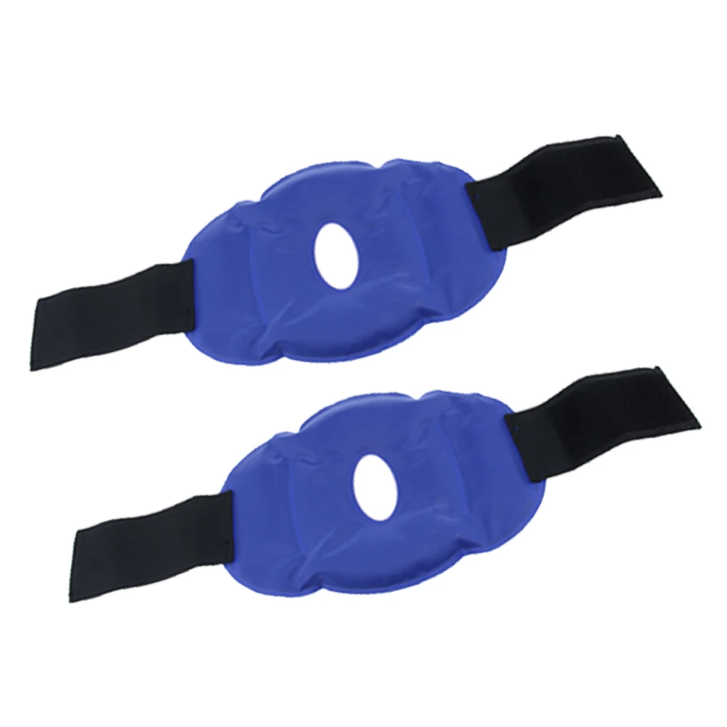 Pack of 2pcs, Comfort Knee Hot Cold Pack Wraps, Gel Ice Bags Cold Knee Brace with Strap for Injury, Swelling