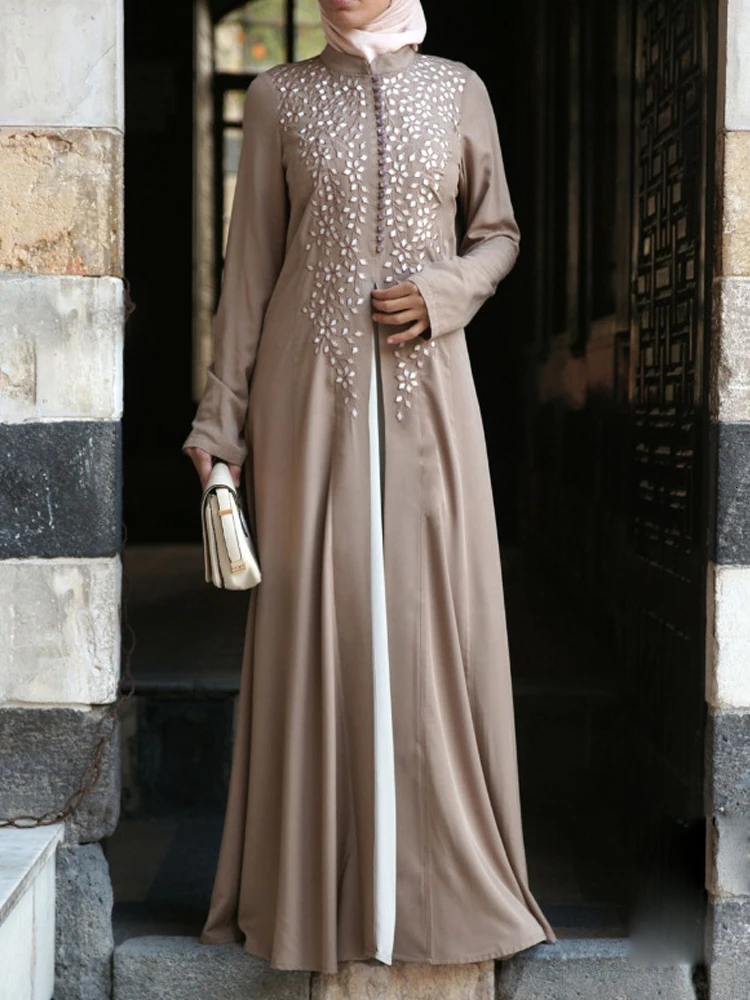Muslim Cothes Abaya Women Muslim Kaftan Dress Loose printed Abaya Islamic Turkish Long Dresses casual Women Muslimah abaya dubai