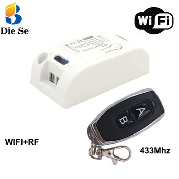 

Smart Automation Relay Wifi Wireless Switch and 433Mhz RF Remote Control Via IOS Android Phone and Transmitter Timing control