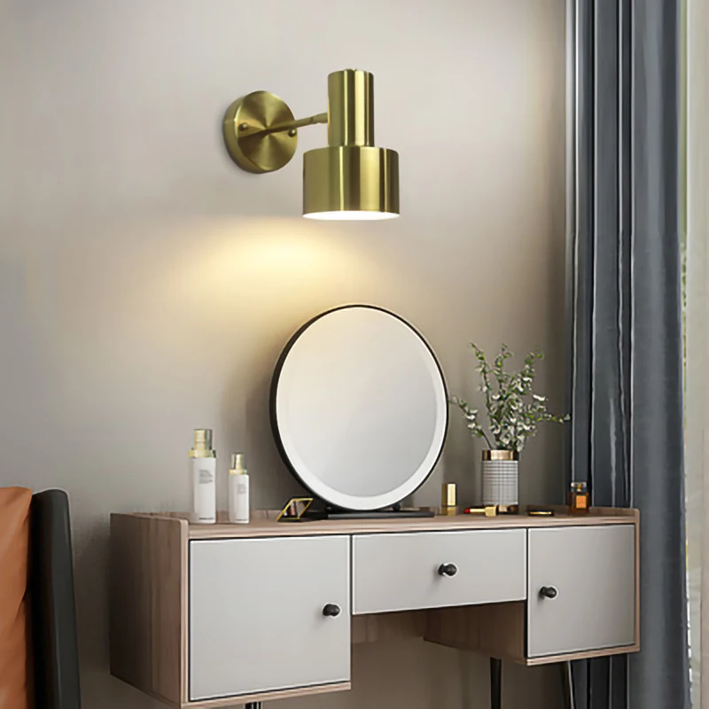 Nordic Modern LED wall lamp gold black E27 sconces light indoor home kitchen bedside bedroom living room decoration illuminate