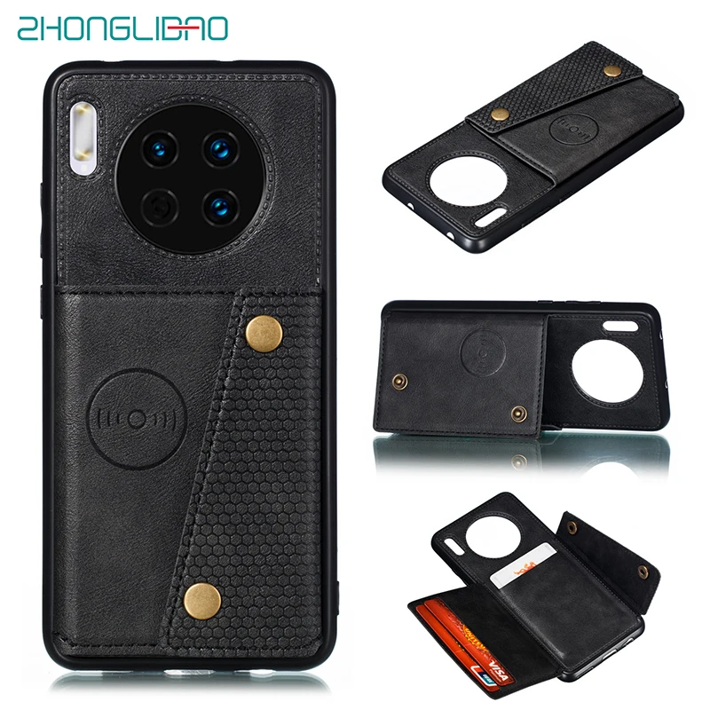 

Light Card Holders Mate30pro Wallet Case for Huawei Mate30 Pro Leather Card Pocket Back 6.53'' Screen Phone Cover Coque Bag