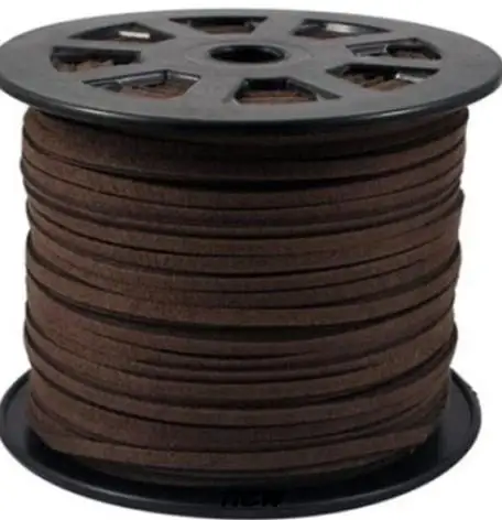 

mixed color fdg435te brown 100M 3mm x 1 5mm Flat Faux Suede Korean Velvet Leather Cord string Rope Thread Lace Findings