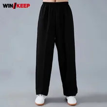 Летние, дышащие, женские, для ушу, тренировочные, длинные штаны, мужские, для йоги, крыло, Чун, эластичная талия, свободные, подходят для боевых искусств, тайчи, спортивные штаны