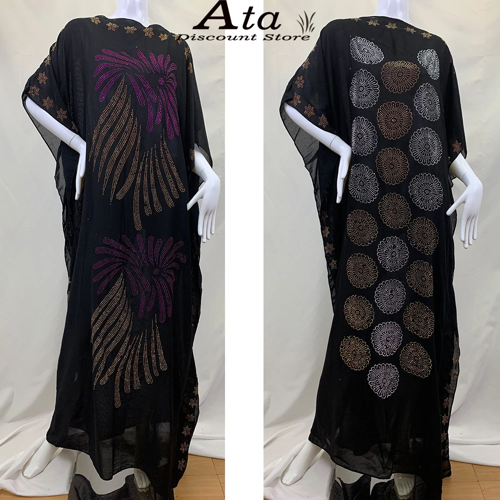 

African Abaya Short Sleeve Long Dresses Dubai Kimono Femme Musulmane Marocain Robe Loose Maxi Kaftan Women Clothing Chiffon