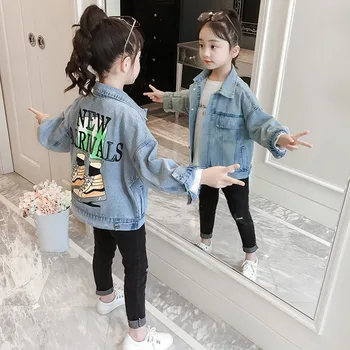 

12 Girls Denim Jacket 2020 New Spring Autumn Wear Children's Denim Foreign Net Red Children's Clothing Little Girl