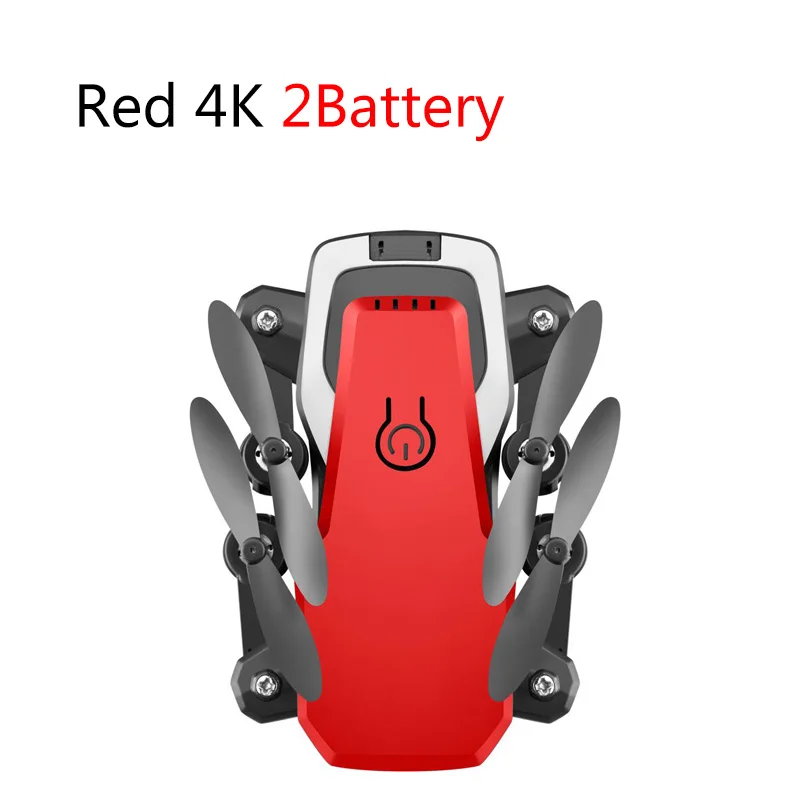 LF606 мини-Дрон Квадрокоптер с 4K камерой HD складные дроны один ключ возврат FPV следуют за мной вертолет Квадрокоптер детские игрушки - Цвет: Red 4K 2B