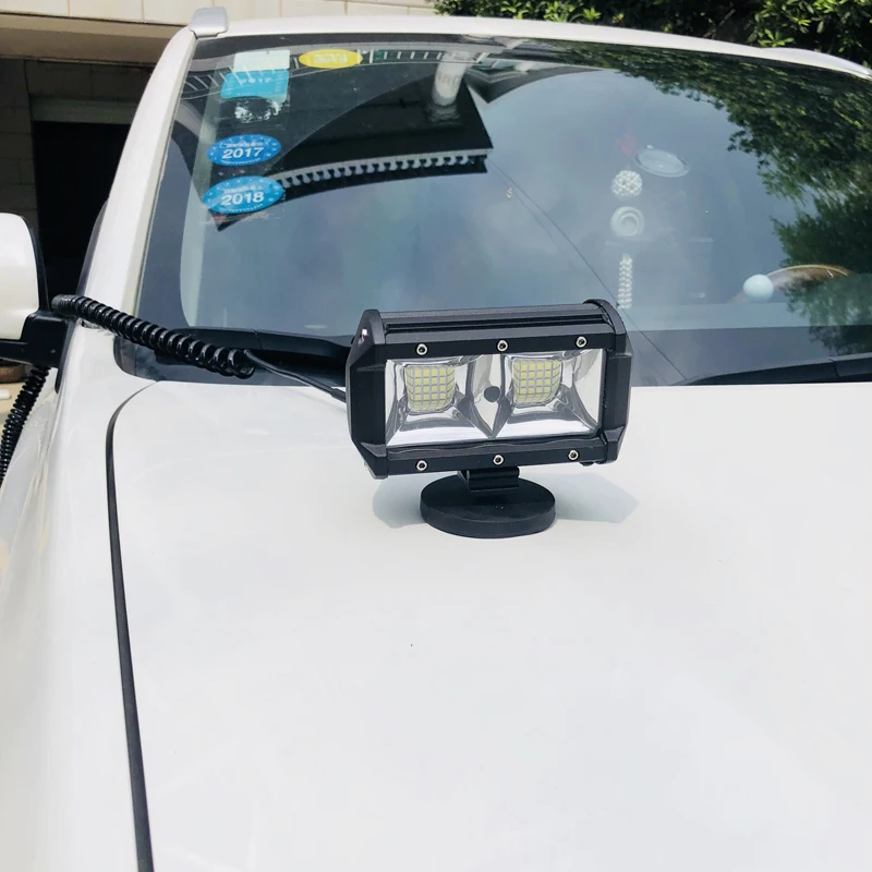 

Резиновый магнитный держатель с креплением, Автомобильный светодиодный фонарь дальнего света, противотуманная фара, прожектор с пружинным кабелем 3 м для авторемонта, проверка, кемпинг, палатка, барбекю