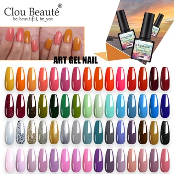 

Clou Beaute 82 Colors Gel Nail Polish LED UV Gel For Nail Soak Off Nails Gel Purple 8ML Semi Permanant Red Art Lacquer Gel Red