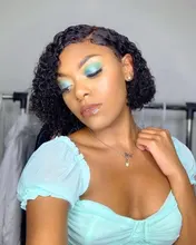 Peluca de pelo humano con corte Bob brasileño de ondas profundas cabello Natural SVT Remy, peluca con malla frontal con pelo de bebé