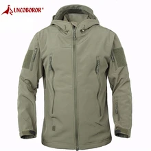 Мужская водонепроницаемая армейская Военная тактическая куртка, камуфляжная Мягкая флисовая куртка, зимнее теплое пальто с капюшоном, ветровка, одежда