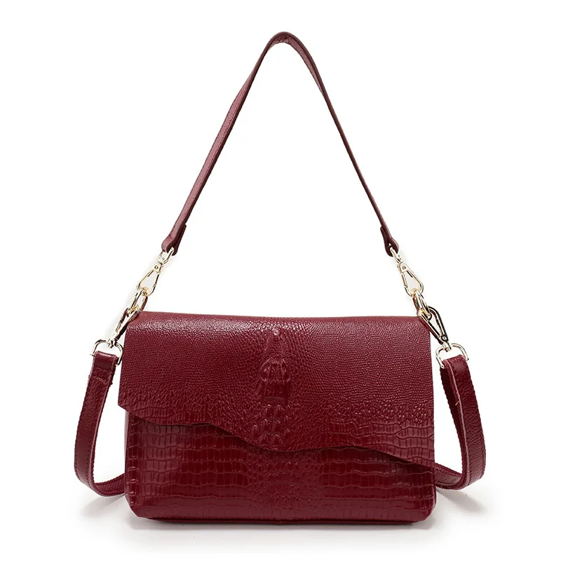 Новая сумка из натуральной кожи женские роскошные сумки модные сумки через плечо женские сумки Bolsos - Цвет: Red
